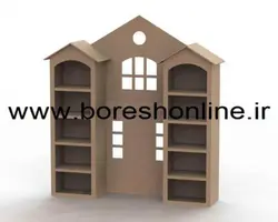 دانلود فایل کتابخانه ایستاده طرح کلبه