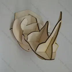 دانلود فایل لیزری ماکت سر کرگردن با شاخ