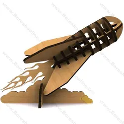 دانلود فایل لیزری ماکت طرح موشک