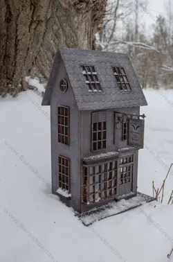 دانلود فایل لیزری ماکت کلبه زیبا زمستانی