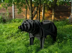 دانلود فایل لیزری ماکت خرس با باکس وسطش