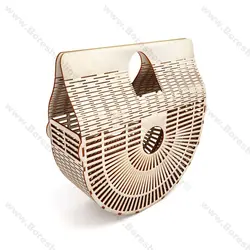 دانلود فایل لیزری جعبه فنری هدیه طرح ساک نیم دایره