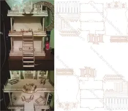دانلود فایل لیزری ماکت قصر دو طبقه