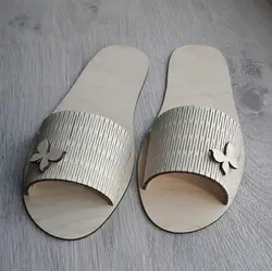 دانلود فایل لیزری دمپایی چوبی زیبا