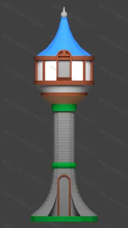 دانلود فایل سه بعدی برج راپونزلز