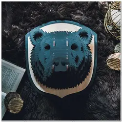 دانلود فایل لیزری ماکت طرح خرس دیواری