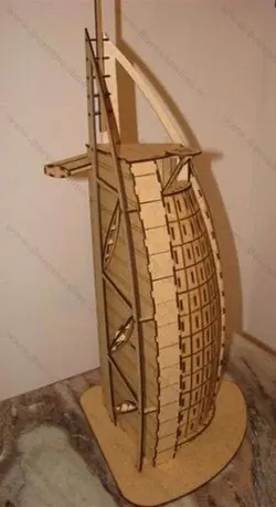 دانلود فایل لیزری ماکت برج آل عرب