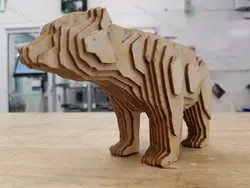 دانلود فایل لیزری ماکت خرس چند تیکه