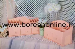 دانلود فایل استند آرایشی رومیزی دو کشو دار