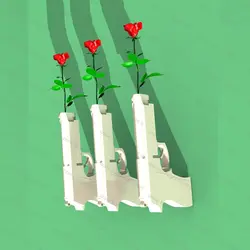 دانلود فایل سه بعدی گلدان دیواری طرح اسلحه