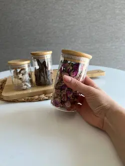 بانکه پیرکس گرد درب بامبو- قطر 6.5 سانت