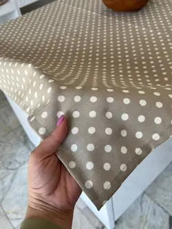 رومیزی داک نسکافه ای خالخالی