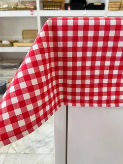 رومیزی داک- چهارخانه قرمز ریز