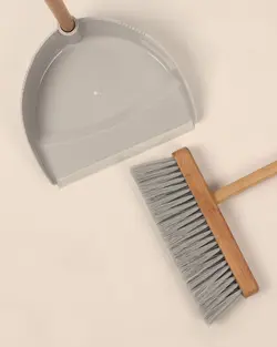 جارو خاک انداز چوبی دسته بلند KWI