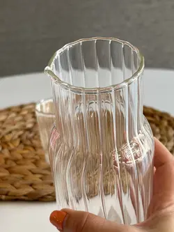 پارچ شب و لیوان پیرکس طرح کدو