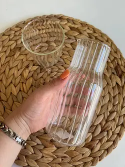 پارچ شب و لیوان پیرکس طرح کدو