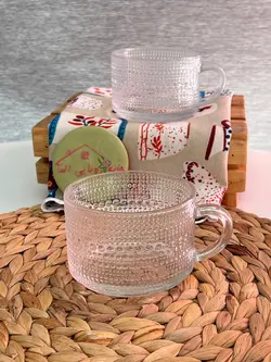 فنجان لته خوری روما- طرح برفی لبه ساده