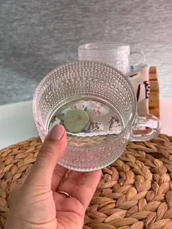 فنجان لته خوری روما- طرح برفی لبه ساده