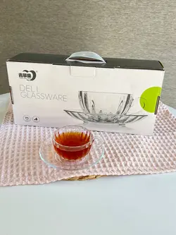 قیمت و خرید فنجان نعلبکی چایخوری طرح کدو deli