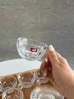 قیمت و خرید فنجان نعلبکی چایخوری طرح کدو deli