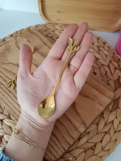 قاشق، چنگال و کارد سرو طرح برگ