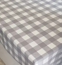 رومیزی داک ترک- چهارخانه طوسی