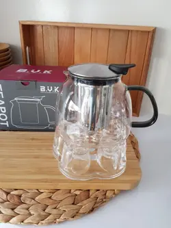 قوری پیرکس 900 سی سی دسته مشکی BVK