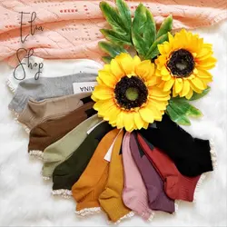جوراب زنانه کبریتی لب گیپور