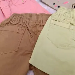 شلوارک جین و کتان رنگی