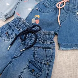 شلوارک جین و کتان رنگی