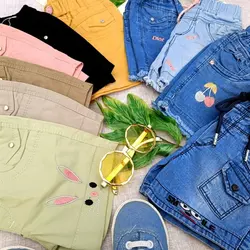 شلوارک جین و کتان رنگی