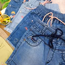 شلوارک جین و کتان رنگی