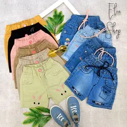 شلوارک جین و کتان رنگی