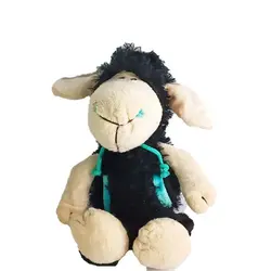 عروسک بره سفید مشکی 28 سانتی