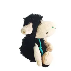 عروسک بره سفید مشکی 28 سانتی