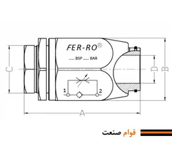 فلوکنترل مچی سوپاپ دار هیدرولیک فرو (Ferro ترک)