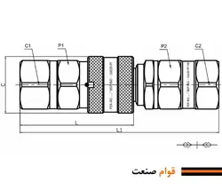 کوپلینگ کف تخت تیپ بزرگ فرو (Ferro ترک)