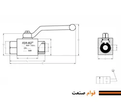 شیر ربع گرد هیدرولیک استنلس استیل 316 فرو (Ferro ترک)