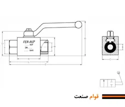 شیر ربع گرد هیدرولیک فولادی فرو (Ferro ترک)