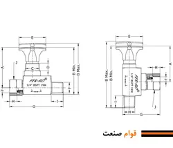 شیر زیر گیجی هیدرولیک فرو (Ferro ترک)