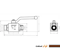 شیر ربع گرد بیرون دنده(متریک) هیدرولیک فرو (Ferro ترک)