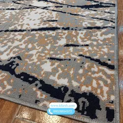 کناره گلیم راهرویی طرح مدرن زمینه طوسی جدید