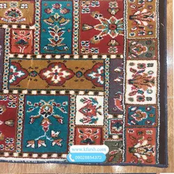 گبه راهرویی ( فرش کناره) طرح سنتی سرمه ای لاکی