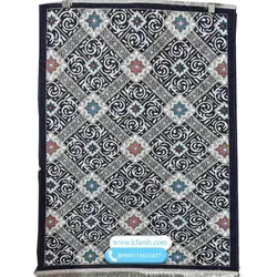 جدیدترین گلیم ماشینی طرح شلوغ سرمه ای