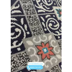 کناره گلیم ماشینی زمینه سرمه ای جدید