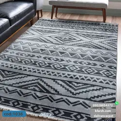 فرش جدید فانتزی طرح مراکشی طوسی