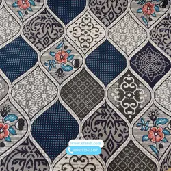 کناره گلیم زمینه طوسی طرح گلدار