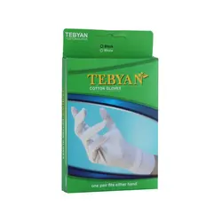 دستکش نخی جعبه دار تبیان مشکی - مهرآزماشاپ، مارکت آنلاین مواد اولیه شیمیایی، تجهیزات آزمایشگاهی و پزشکی