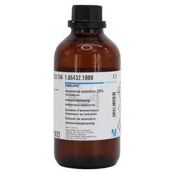 آمونیاک 25% مرک 2.5 لیتری - مهرآزماشاپ، مارکت آنلاین مواد اولیه شیمیایی، تجهیزات آزمایشگاهی و پزشکی