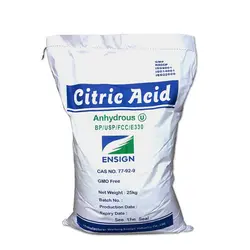 اسید سیتریک آبدار ENSIGN 25 کیلویی - مهرآزماشاپ، مارکت آنلاین مواد اولیه شیمیایی، تجهیزات آزمایشگاهی و پزشکی